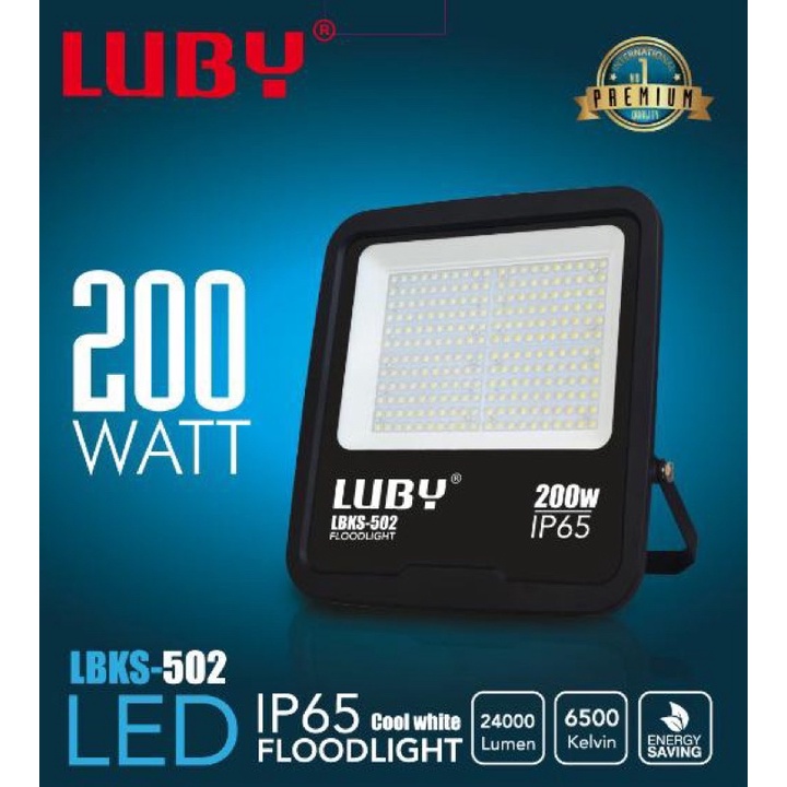 Lampu Sorot / Lampu Tembak LED Putih 200 Watt-502 PREMIUM LUBY - SNI