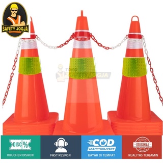 Traffic Cone 70 CM Rubber Base Orange  Kerucut Lalu Lintas JOGJA YOGYAKARTA