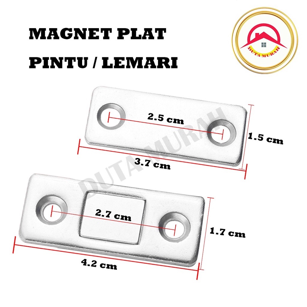 Magnet pintu / Magnet Plat Kuat Penutup Pintu Lurus / Magnetic Catches Strong Pengunci Lemari