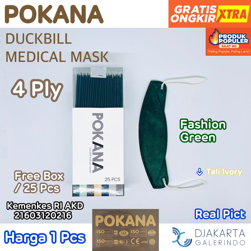 Masker POKANA Duckbill 4Ply Medical Mask - Fashion Series