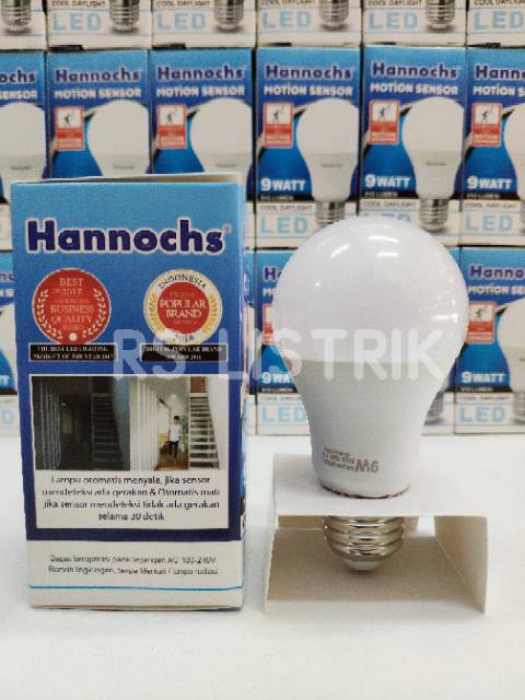 Lampu LED Hannochs Motion Sensor 9w / LED Sensor Gerak