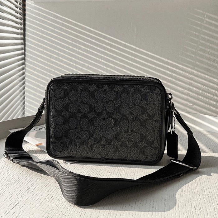 Coach Charter Crossbody 24 In Signature Canvas - black