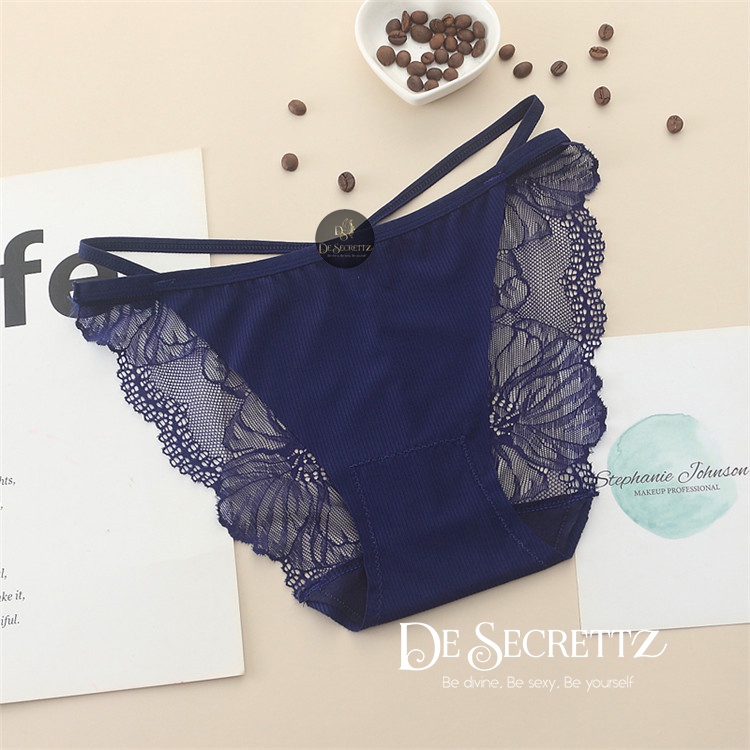 Desecrettz Panties #035 Celana Dalam Wanita, Soft Lace Panties, Celana Dalam Model Bikini Bahan Spandeks dan Soft Lace, Lembut di Kulit