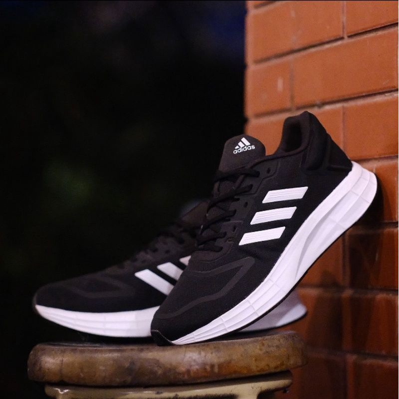 Sepatu Running Adidas Duramo 10 Black White ORIGINAL Bnwb