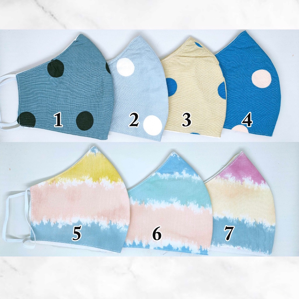Masker 3 Ply Kain Motif 3 Lapis Earloop Dewasa