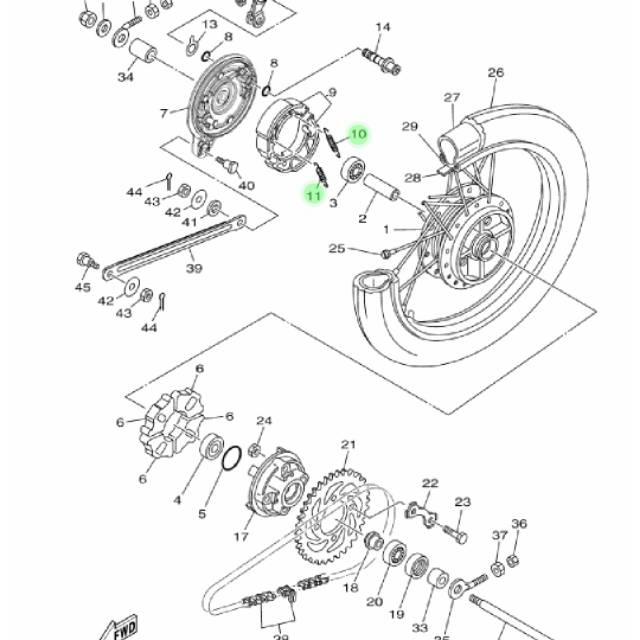 SPRING PER KAMPAS REM BELAKANG VEGA ZR RR JUPITER Z NEW 115 ROBOT LEXAM ORI 90506-12001 15001