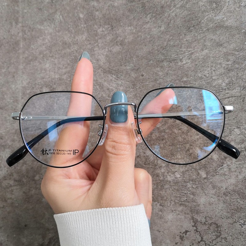 ♥TMALL88♥  Kacamata Baca Frame KM71 Anti Radiasi Metal Gaya Retro Untuk Pria / Wanita