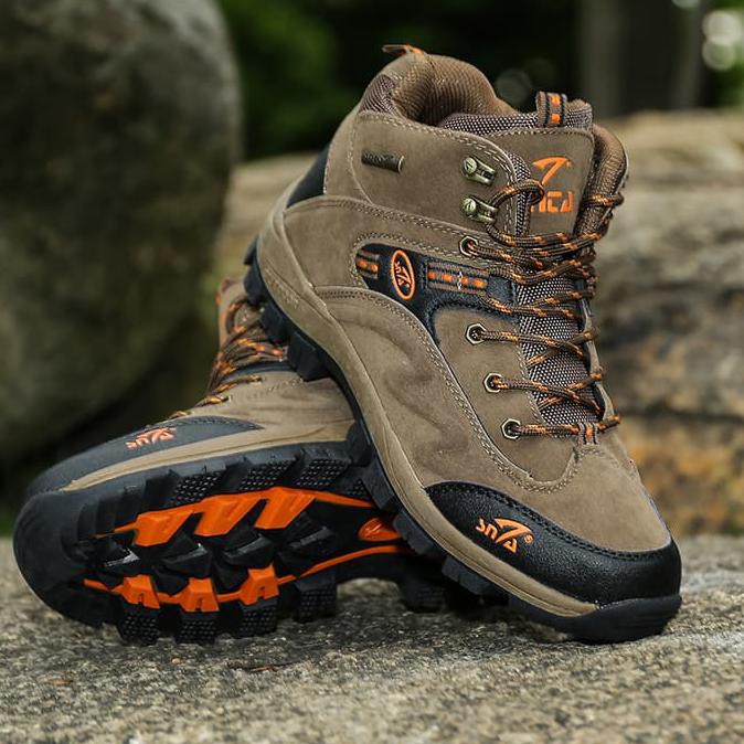 Sepatu Gunung Snta 471 Brown Orange Trekking/Hiking/Adventure/Outdoor