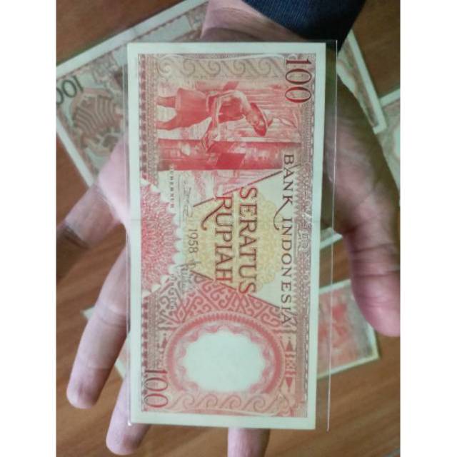 Uang kuno 100 rupiah seri pekerja 1958 ori