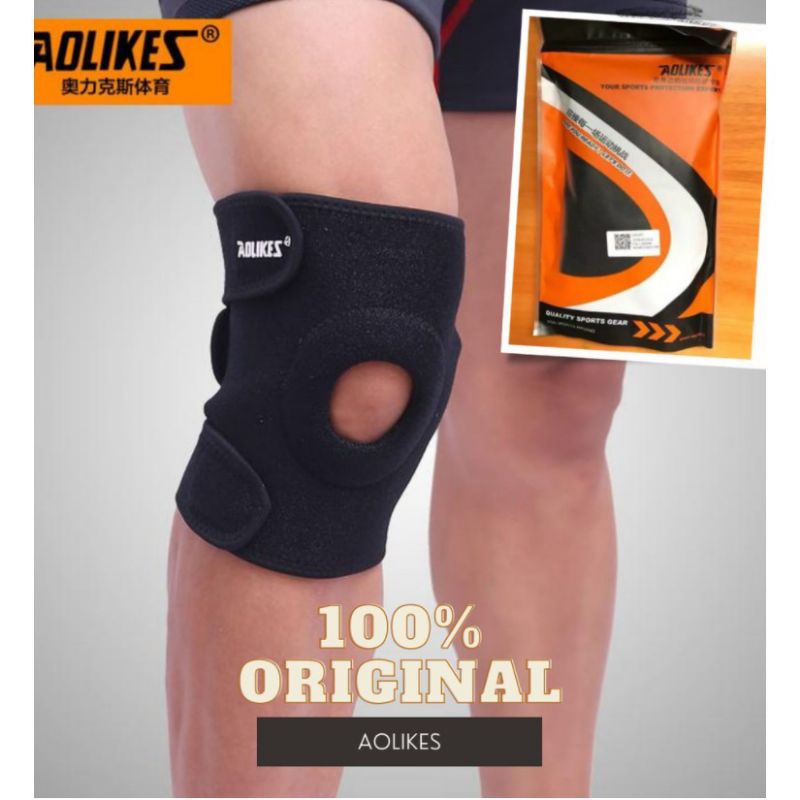 Original Aolikes Pelindung Lutut/ Deker lutut/ Original Kneepad 3 Strap Adjustable