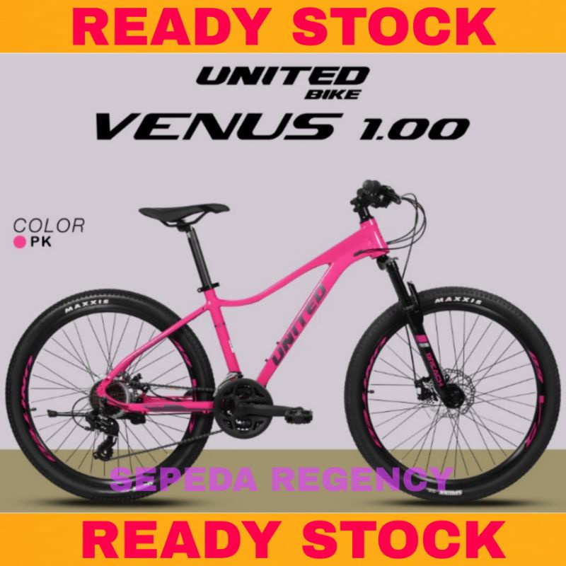 Sepeda Gunung MTB UNITED VENUS 1.00 Alloy 26 Inch Rem Cakram