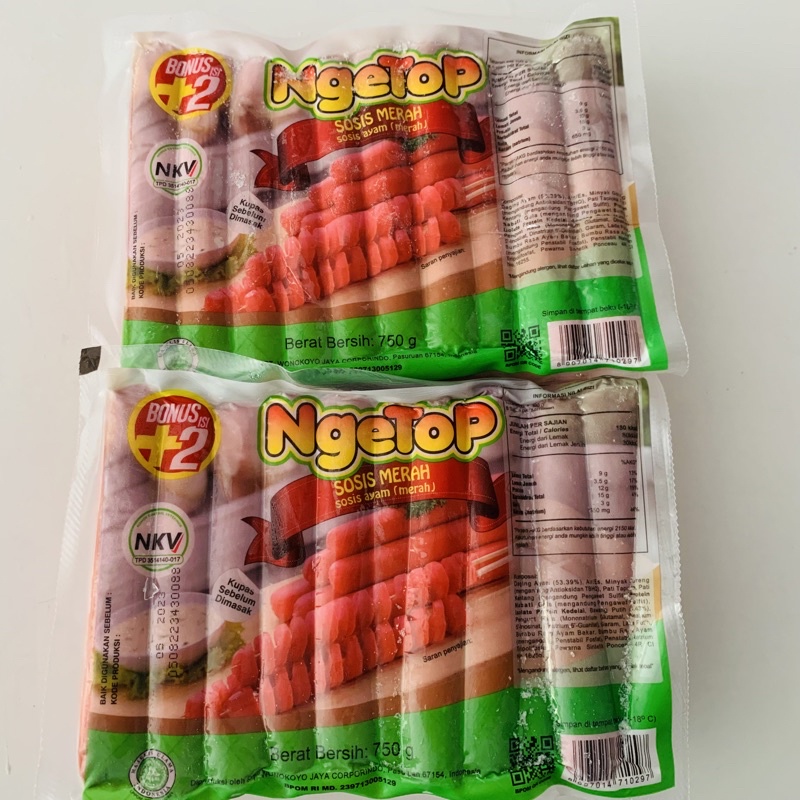 

sosis ngetop 750g merah isi 32