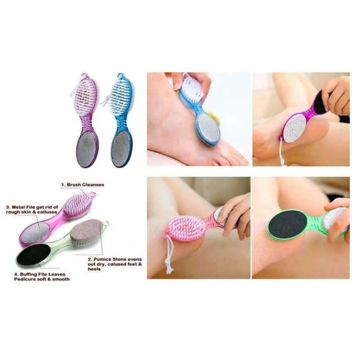 ALAT PEDICURE KAKI 4 in 1 / FOOT BRUSH / TOOL PEMBERSIH KAKI KOMPLIT (Victoria House)