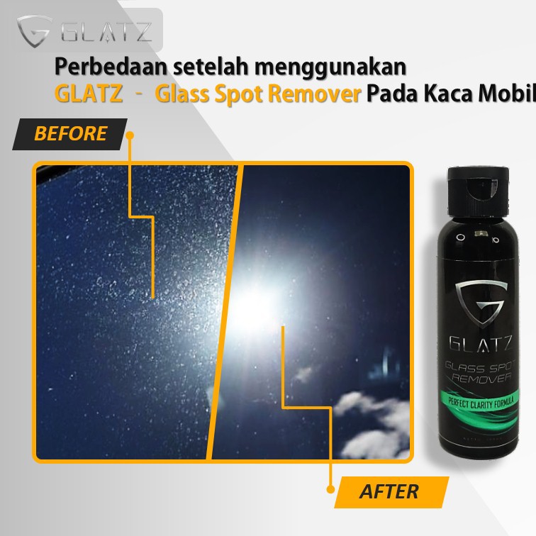 Pembersih Jamur Kaca Mobil Glass Spot Remover GLATZ Pengkilap Penghilang Kerak Kaca Aman Kinclong-2