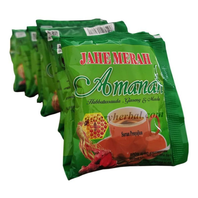 

Jahe Merah Amanah Super 1 pack 12 renceng @16gr