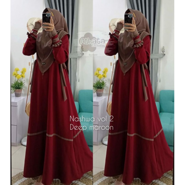 Gamis terlaris//Terbaru//Nashwa set syari