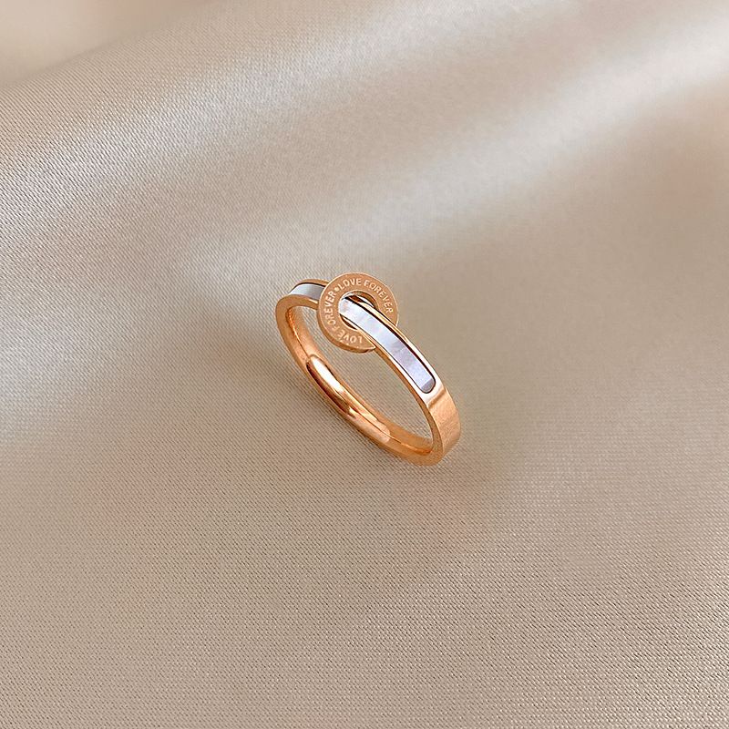 Cincin LOVE FOREVER KERAMIK PUTIH titanium korea anti karat