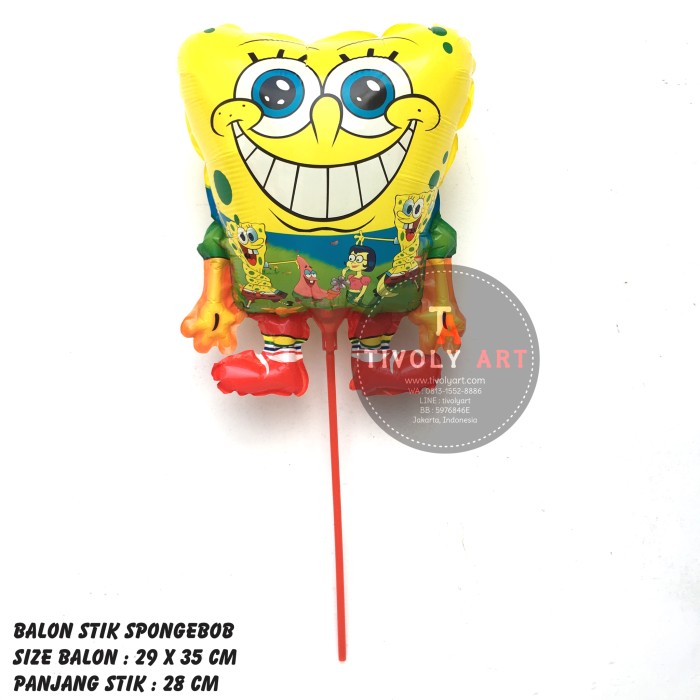Balon Stik Spongebob / Balon Stik / Balon Karakter Termurah