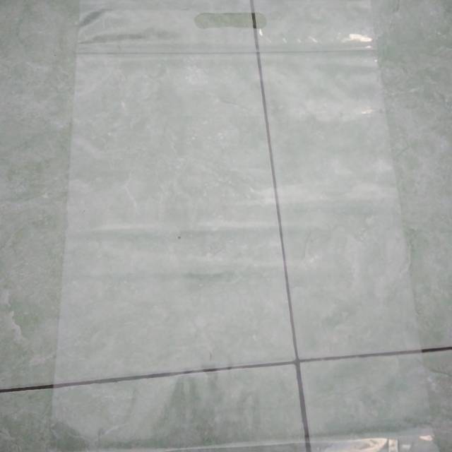 Plastik Klip plong/ ziplock bening besar uk 30x38+7