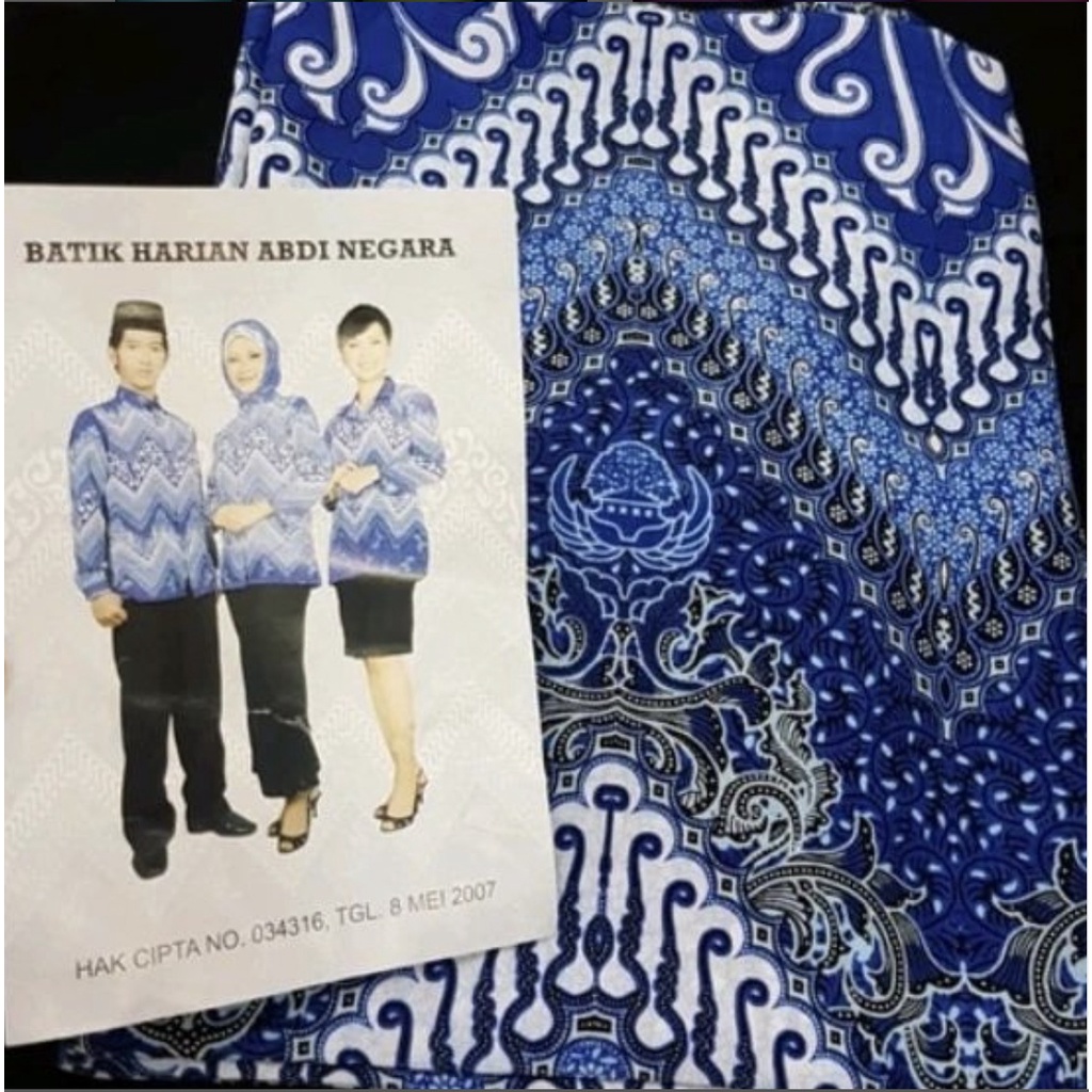 Kain Batik KORPRI PGRI Abdi Negara Bahan Katun Potongan Seragam Dinas Meteran