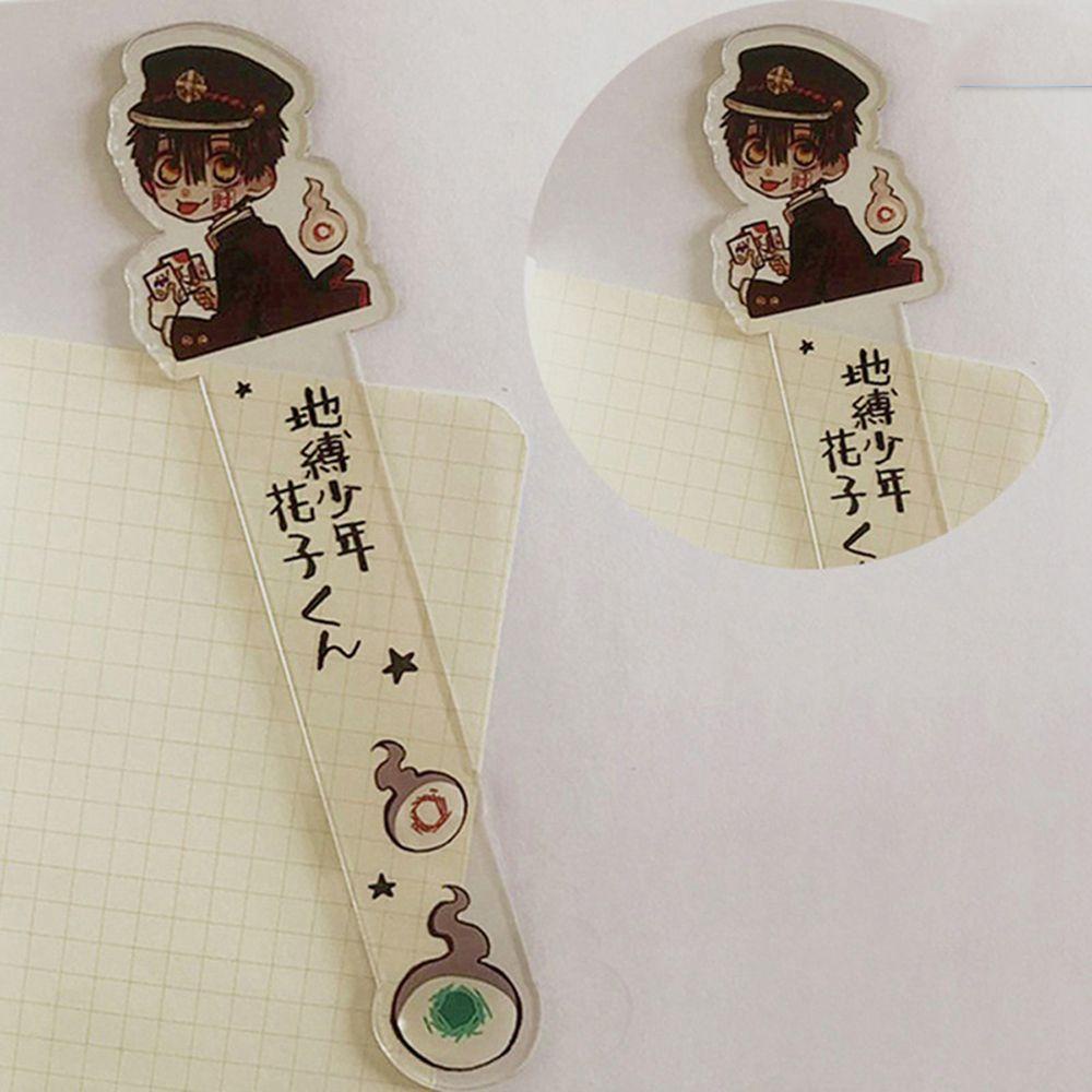 Lanfy Hanako-kun Anime Bookmark Cute Kawaii Acrylic Planner Stiker Notepad Kertas Pesan Notes Perlengkapan Sekolah Gadis Sticky Notes Pembantu Membaca