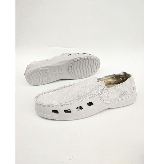 (Z-UET {❤) Sepatu Crocs Tideline Leather Slip On / Crocs Tideline Suede / Crocs Pria / Sepatu Slip O