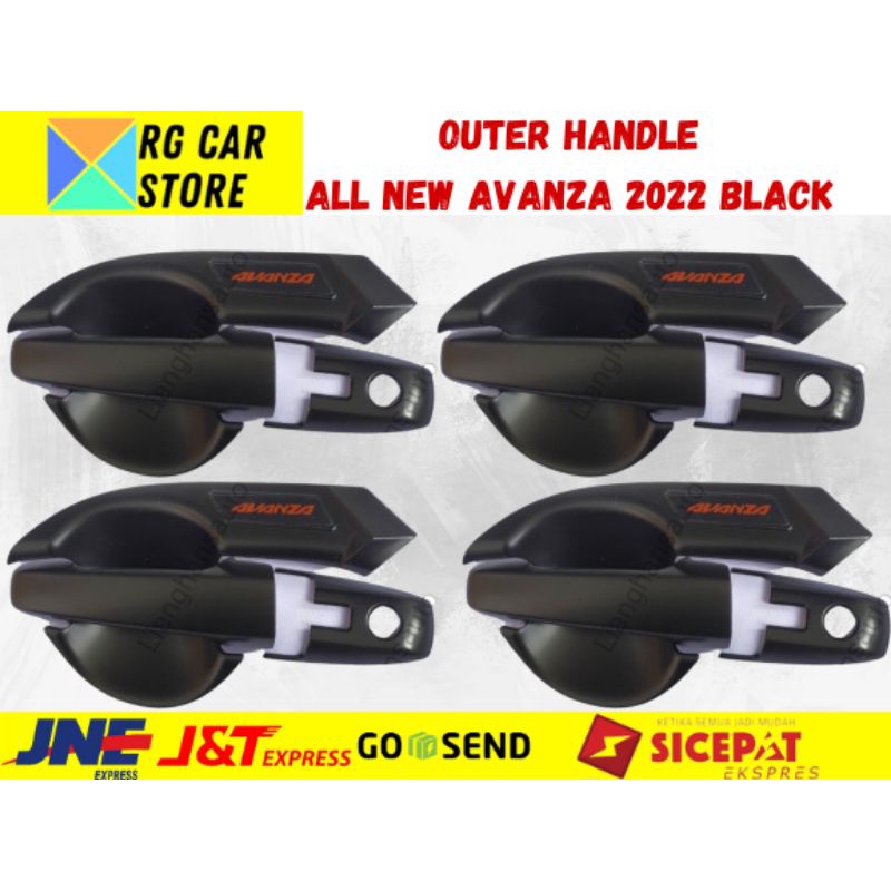 PAKET MODIF ALL NEW AVANZA 2022 Type G-OUTER HANDLE TANK COVER BLACK DOFF DIJAMIN PNP BERKUALITAS