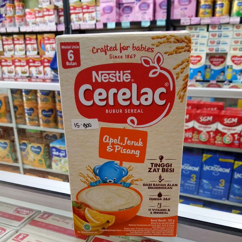 NESTLE CERELAC 6+ BUBUR SEREAL, BUBUR SEREAL SUSU 120GR