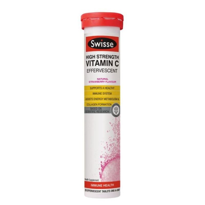 SWISSE VITAMIN C 1000 mg 20 Effervescent Tablets