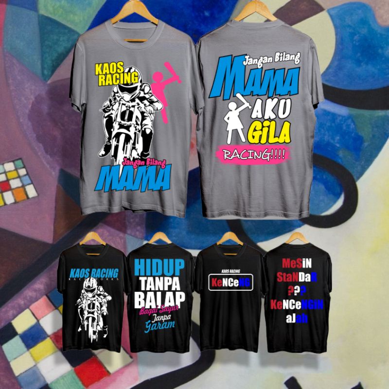 Kaos distro pakaian pria / kaos oblong  terbaru simpel kaos kekinian kaos drag racing balapan kaos k