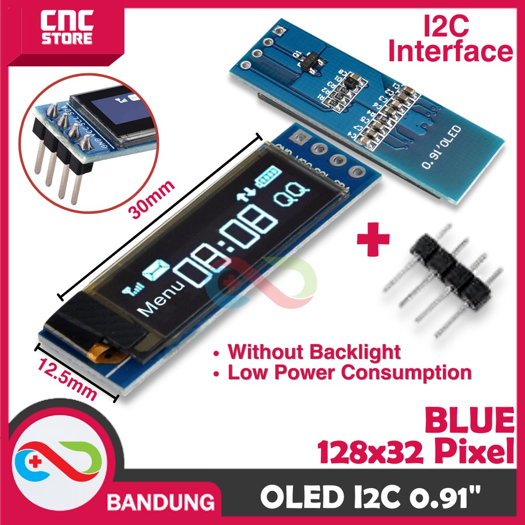 OLED DISPLAY 0.91&quot; INCH 128X32 LCD SCREEN BLUE