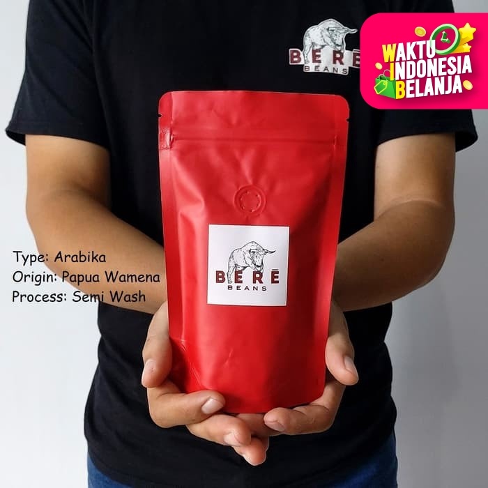 

Kopi Arabika Papua Wamena 100 GRAM Bubuk / Biji Coffee Bean Beans - GILING HALUS