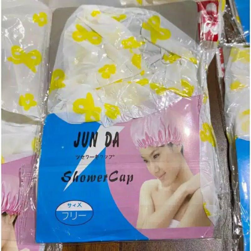 Shower cap plastik/tutup kepala saar mandi