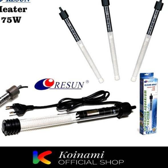 Zls Resun Heater Rh 9000 75watt Aquarium Aquascape Peralatan Kolam Ikan Koi Karantina Shopee Indonesia