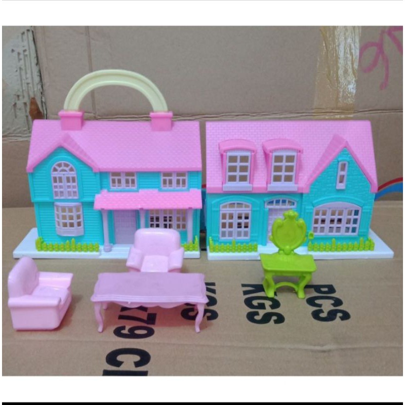 mainan anak rumah-rumahan mainan anak Dream villa mainan rumah villa panjang 34cm