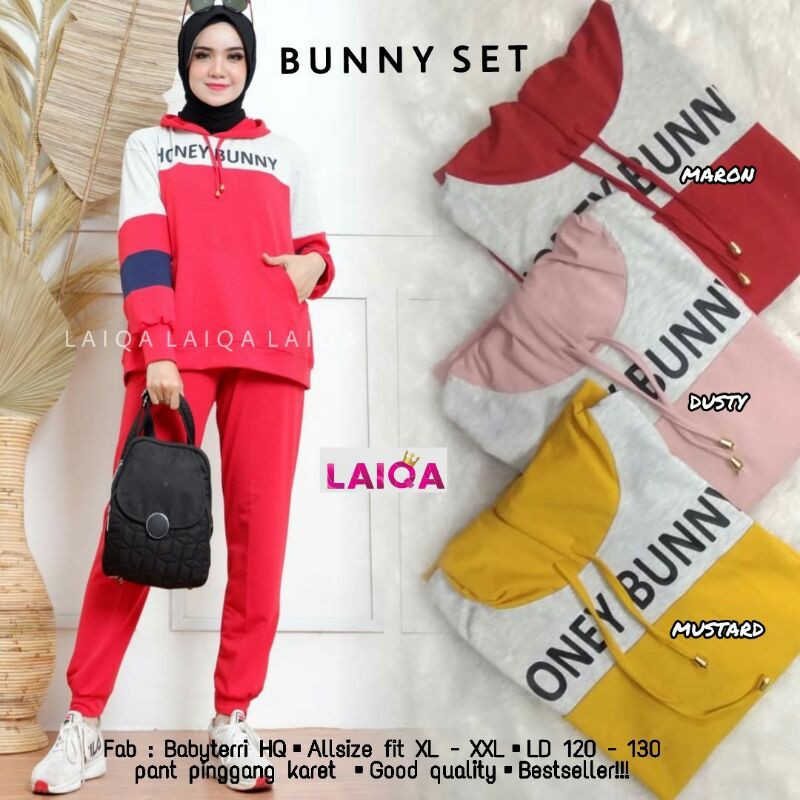 SETELAN JUMBO // Bunny Set By Laiqa // Babyterry Hq // Ld 120-130
