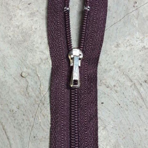 Resleting YKK 17 cm Coklat Tua