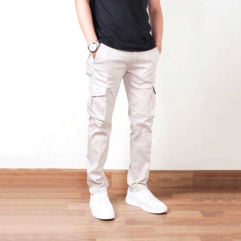 CELANA CARGO PANJANG PRIA UKURAN 27-38 PREMIUM QUALITY SLIMFIT COWO SKINNY POLOS COWOK TERLARIS