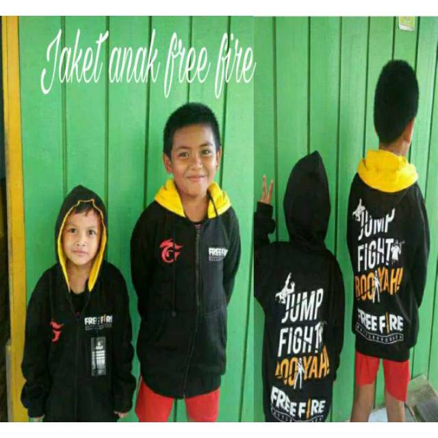 Jaket anak free fire jump booyah