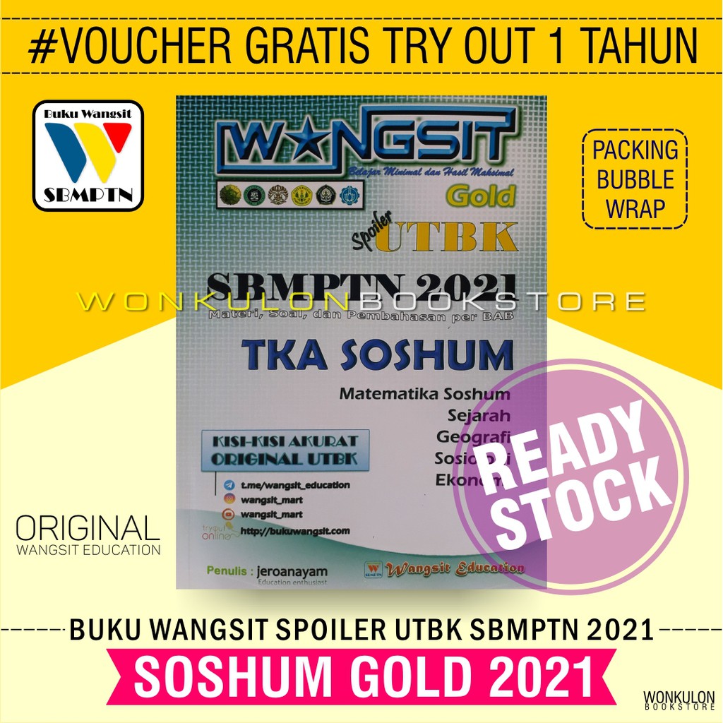 Buku Wangsit 2021 Utbk Sbmptn 2021 Tka Soshum Gold 2021 Shopee Indonesia