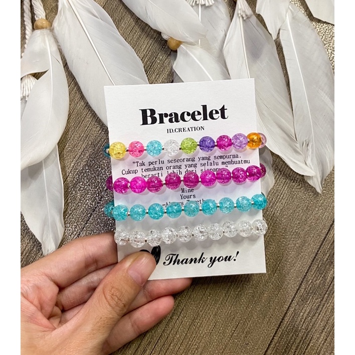 Gelang Manik Kristal Beads Bracelet Idol Korea