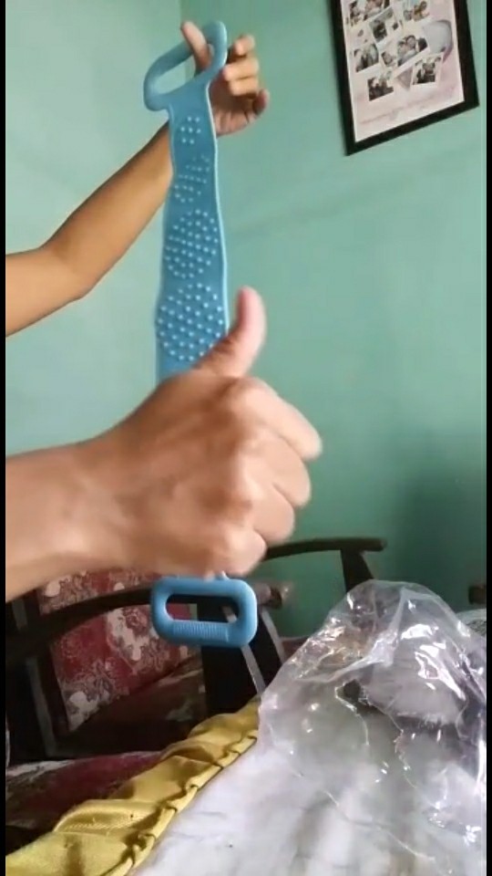 60cm Belt Shower Scrubber / Sabuk Mandi Silicone Model Panjang