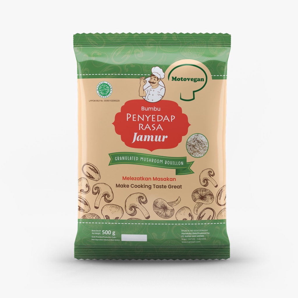 MOTO VEGAN Kaldu Jamur Non MSG 500 g Halal │ Bukan Totole