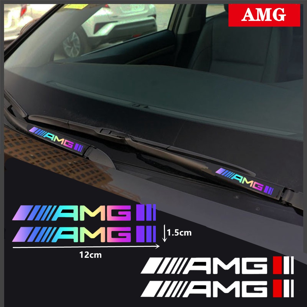 2pcs Stiker Wiper Kaca Depan Belakang Mobil Untuk Benz W176 CLS W218 CLS300 CLS350 CLS550 C Class W204 W205