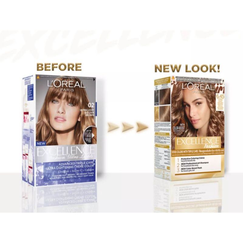 L'Oreal Excellence Fashion Ultra Lights Pewarna Rambut - 02 Golden Brown