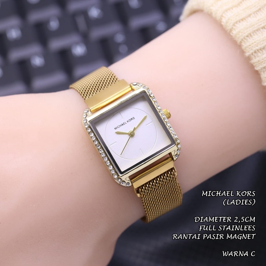 JAM TANGAN WANITA FASHION RANTAI PASIR MAGNET BODY SEGI DIAMOND