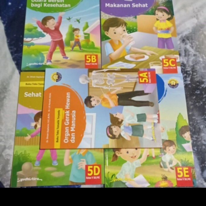 Paket Buku SD Teks Tematik Terpadu Kelas 5 A B C D E Yudhistira