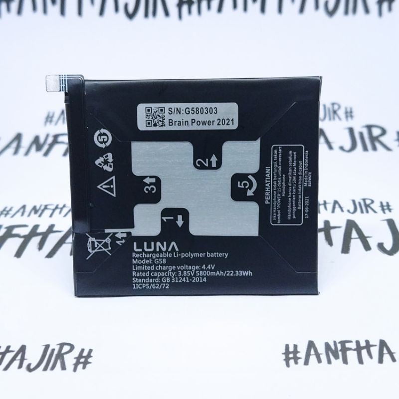 BATRE BATREI BATERAI BATTERY LUNA XTREME EXTREM ULTIMA LUNA G-58 G58 G 58 (5800 mAh) ORIGINAL BATRAI