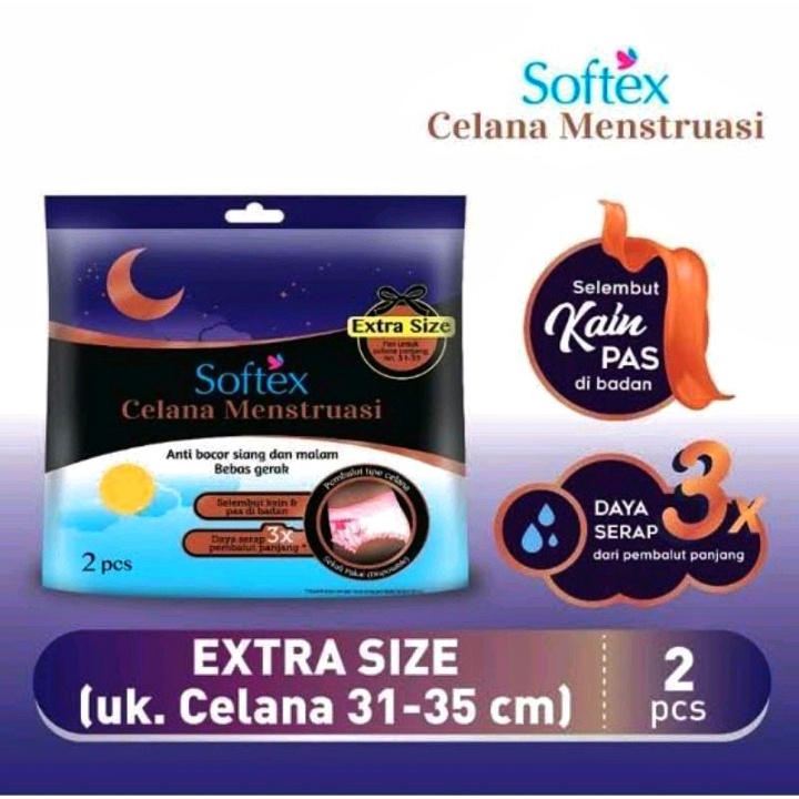 Softex celana menstruasi jumbo Extra Size haid malam nifas bersalin datang bulan
