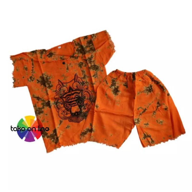 baju setelan anak //motif Barong Bali anak 1-6 tahun